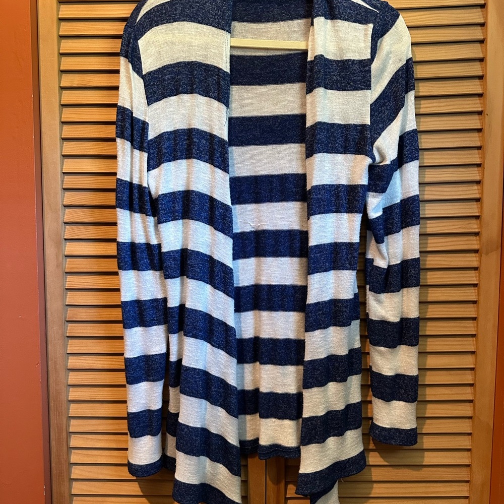 Striped Navy and White Women's Sweater